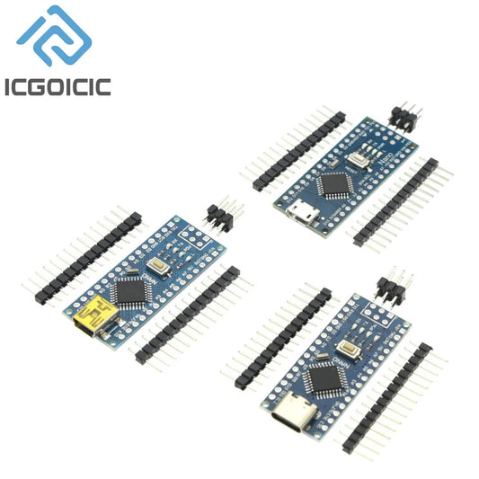 Nano 3.0 With Bootloader Compatible Controller Mini/Type-C/Micro USB CH340 USB Driver 16Mhz ATMEGA328P/PB For Arduino 
