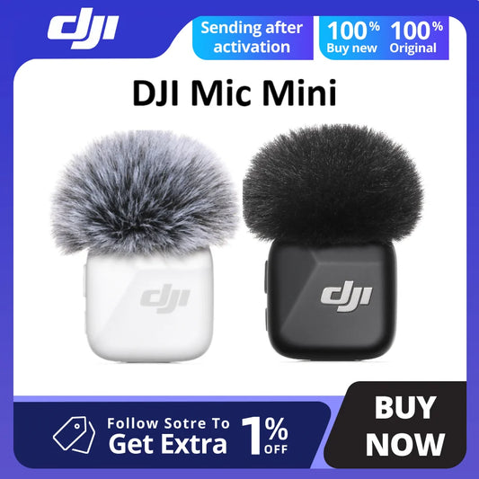 DJI Mic Mini Wireless Microphone with Intelligent Noise Cancelling High-Quality Audio With Stable Transmission