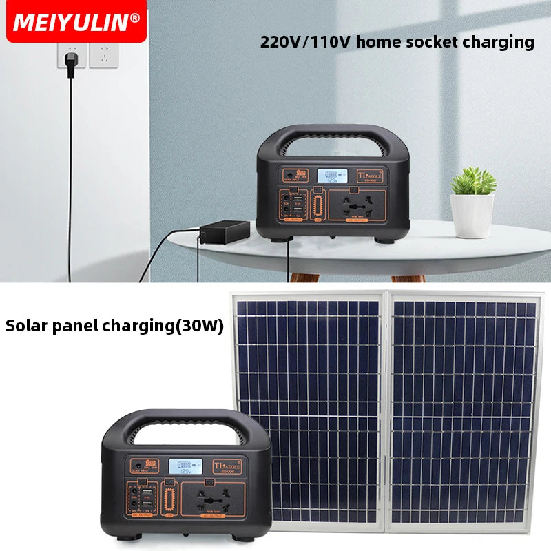 150W Portable Power Station 144Wh 220V 110V Solar Generator USB AC External Spare Battery Charger for Outdoor Camping Powerbank
