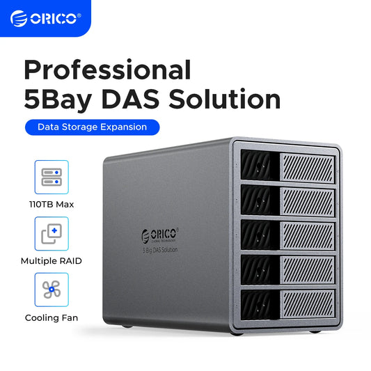ORICO 3.5" USB 3.0 5Gbps HDD Docking Station  150W Power With Cooling Fan for Professional 5Bay DAS Solution (ProRAID)Series