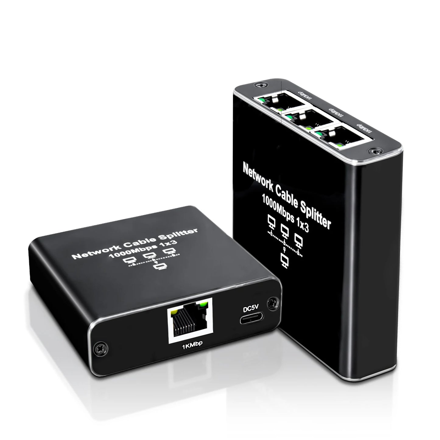 ZoeRax RJ45 Splitter 1 to 2/3/4 Ethernet Adapter Internet Network Cable Extender RJ45 Coupler for PC Laptop TV Box Router