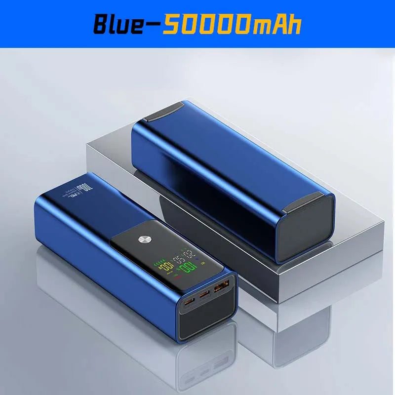 80000mAh Large-capacity Portable  Color Screen Power Bank PD 100W Super Fast Charging is suitable For Mobile phones and laptops