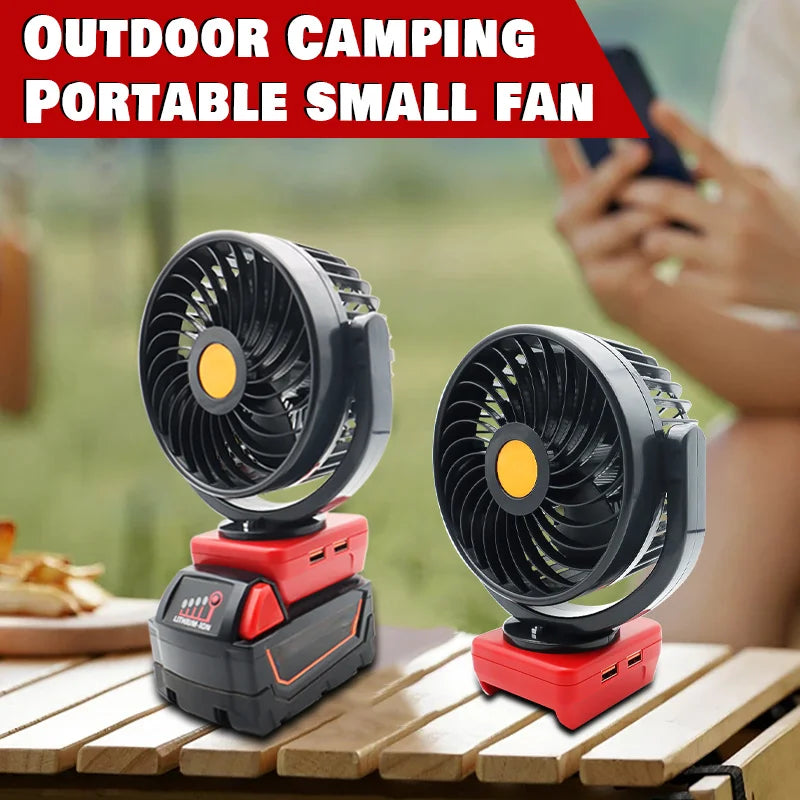 Fold Electric Fan USB Mobile Phone Charger Portable Power Bank Fast Charge For Milwaukee for M18 18V Li-ion Battery 48-11-1835