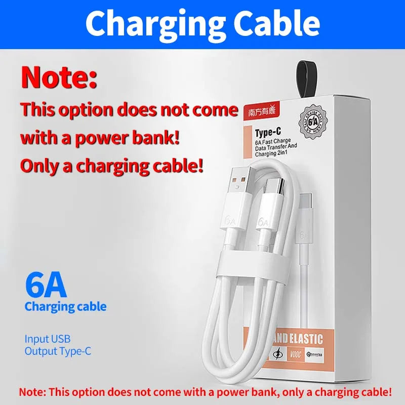 80000mAh Large-capacity Portable  Color Screen Power Bank PD 100W Super Fast Charging is suitable For Mobile phones and laptops