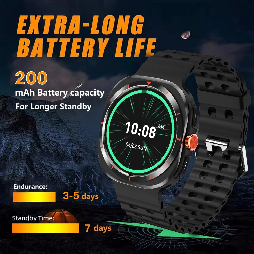 LAXASFIT Watch GT7 Ultra Smartwatch Bluetooth Talk HD AMOLED Screen Fitness Tracker Health Monitoring Smartwatch for Android IOS
