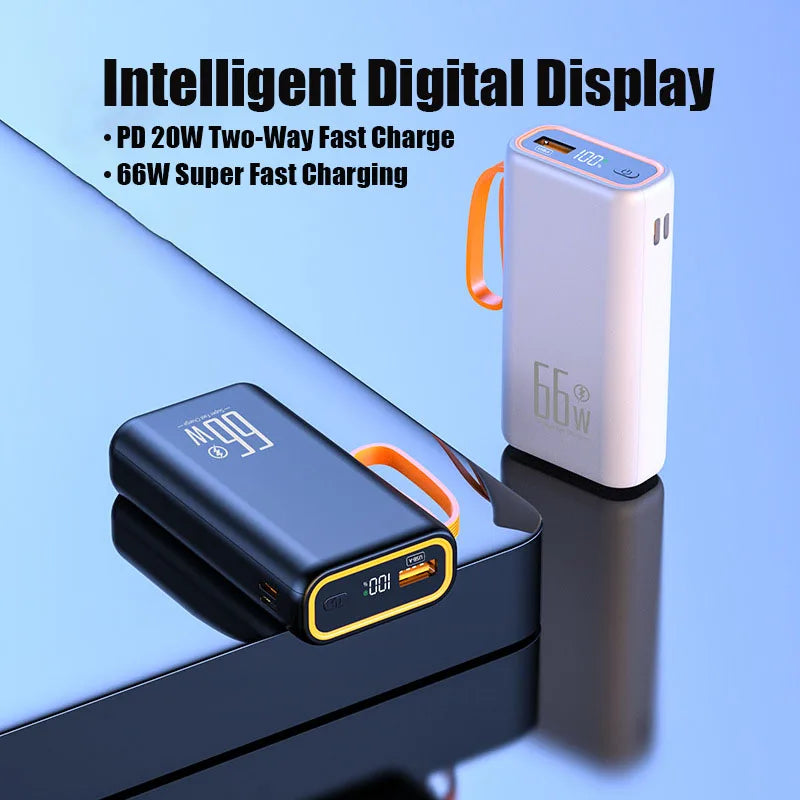 200000mAh Handheld Large Capacity Power Bank Supports 66W Fast Charging Suitable For Outdoor Camping And Mobile Phone Charging