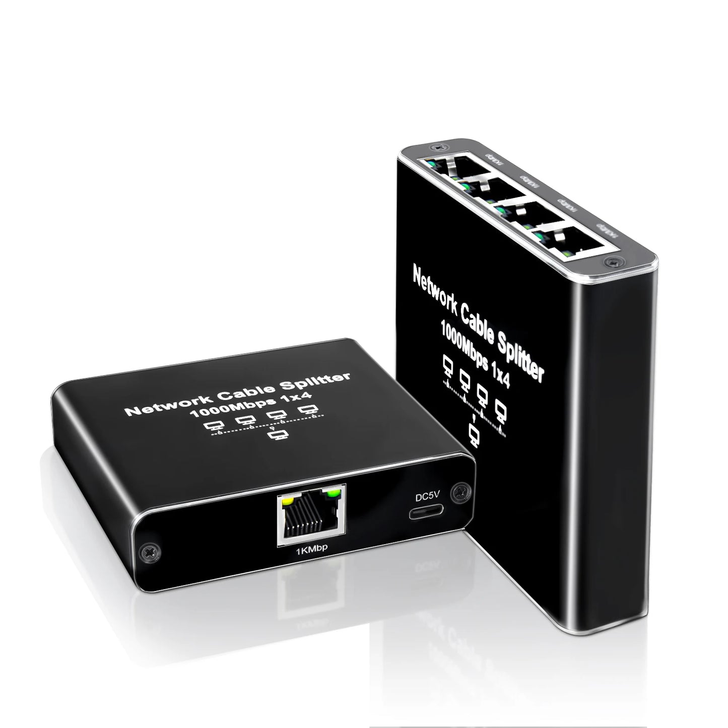 ZoeRax RJ45 Splitter 1 to 2/3/4 Ethernet Adapter Internet Network Cable Extender RJ45 Coupler for PC Laptop TV Box Router