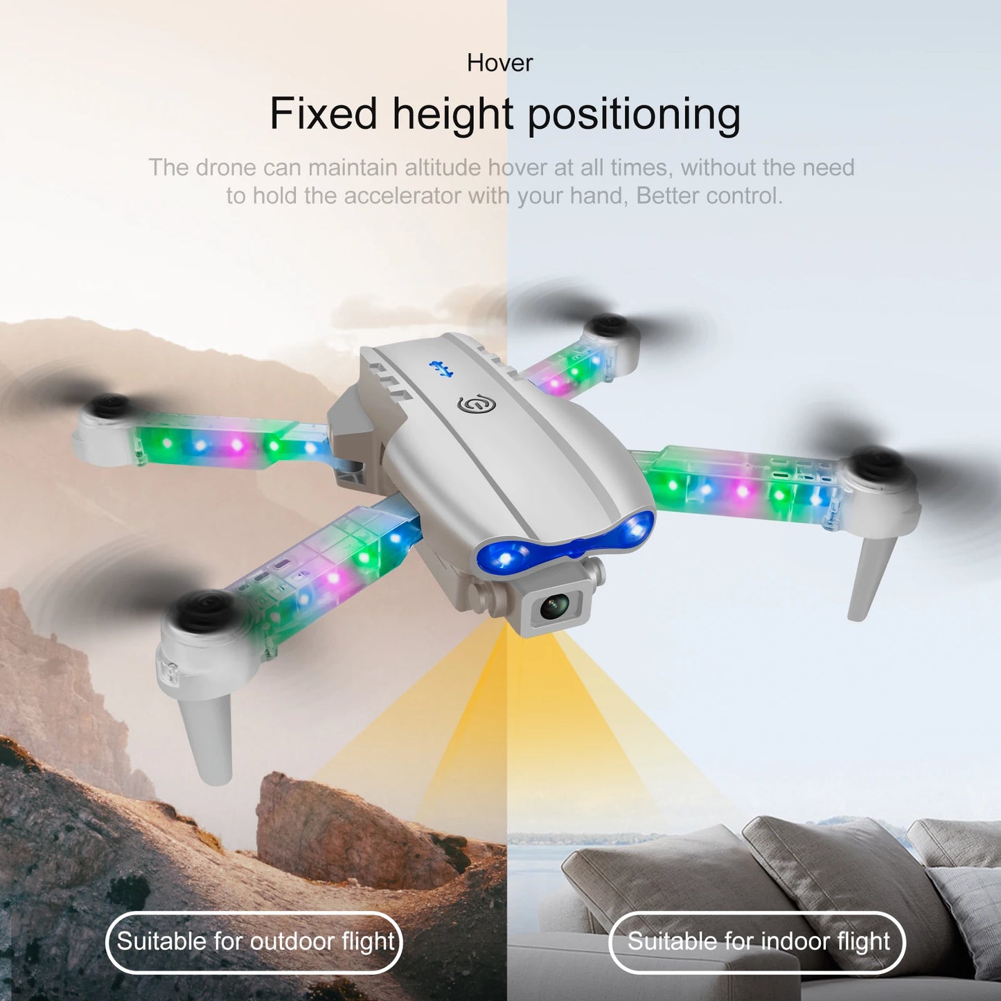 New E88D Screen RC Drone 4K Dual Camera 2.4G Remote Control Quadcopter Toys Optical Flow Localization One-button Take-off Drones