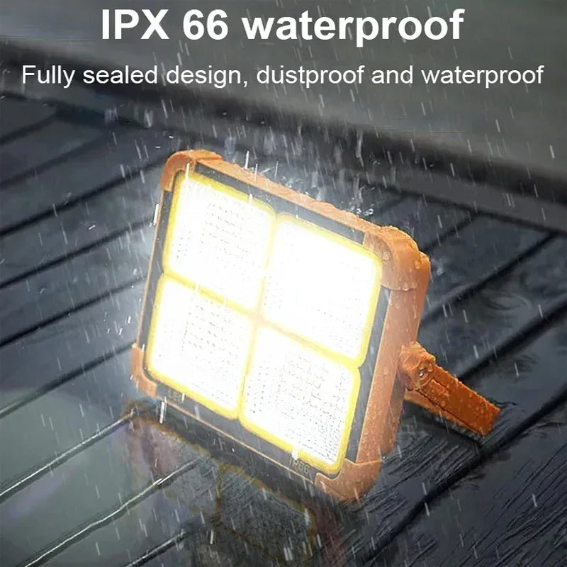 Camping Lantern Solar Portable Rechargeable LED Tent Light With Magnet High Powerful Flashlight Power Bank Repair Emergency Lamp